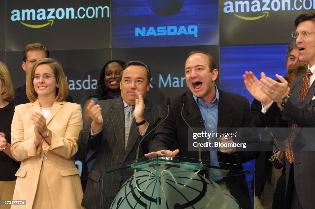 Amazon.com CEO Jeff Bezos Rings Nasdaq Opening Bell