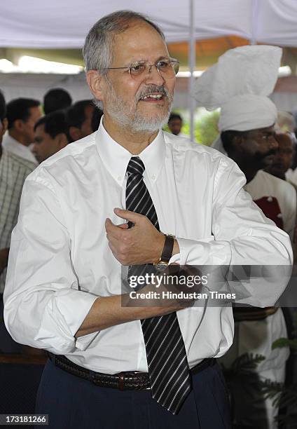 Newly appointed Lieutenant Governor of Delhi, Najeeb Jung after taking oath at Raj Bhawan on July 9, 2013 in New Delhi, India. 62-year-old Jung has...