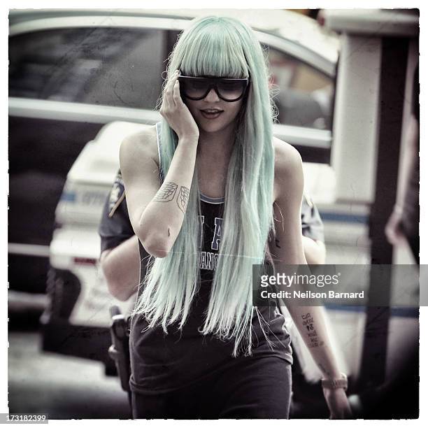 Amanda Bynes attends an appearance at Manhattan Criminal Court on July 9, 2013 in New York City. Bynes is facing charges of reckless endangerment,...
