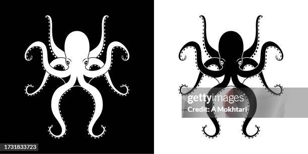 octopus icon. - giant octopus stock illustrations