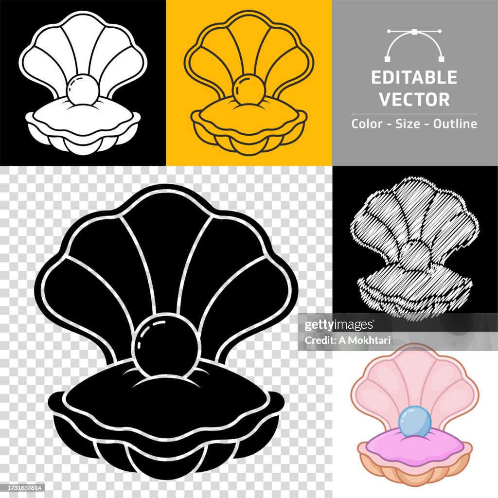 Shell icon with pearl.