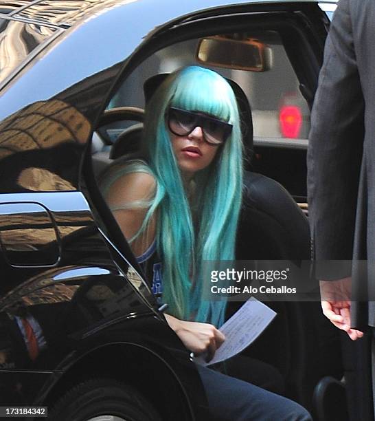 Amanda Bynes sighted on July 9, 2013 in Midtown, New York City. Bynes earlier appeared at Manhattan Criminal Court to face charges of reckless...