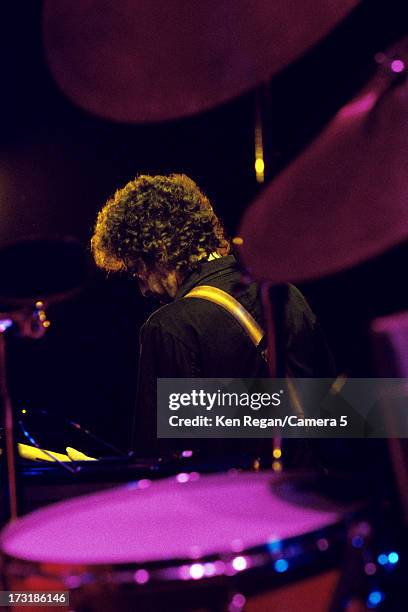 Singer Bob Dylan is photographed performing in July 1989 in Pittsburgh, Pennsylvania. CREDIT MUST READ: Ken Regan/Camera 5 via Contour by Getty...