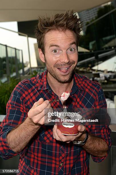Sebastian Hoeffner attends the House of Haeagen-Dazs Barbecue & Icecream Party at BMW World on July 9, 2013 in Munich, Germany.