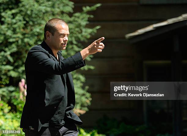 Lachlan Murdoch, son of media mogul Rupert Murdoch and executive of Illyria Property Limited, arrives for the Allen & Co., annual conference on July...
