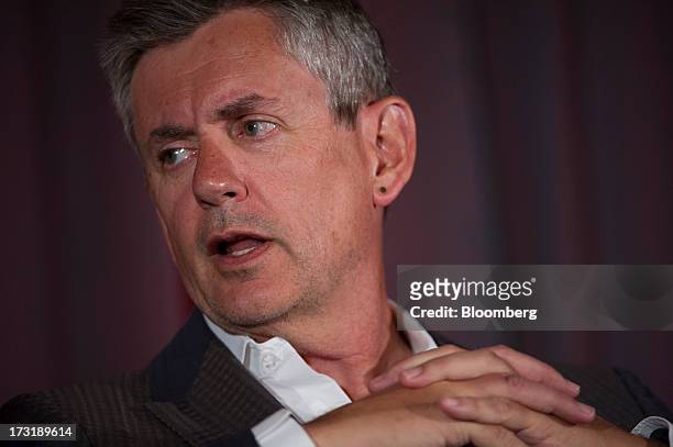 Gary Clayton, chief creative officer at Nuance Communications Inc., speaks during the MobileBeat Conference in San Francisco, California, U.S., on...