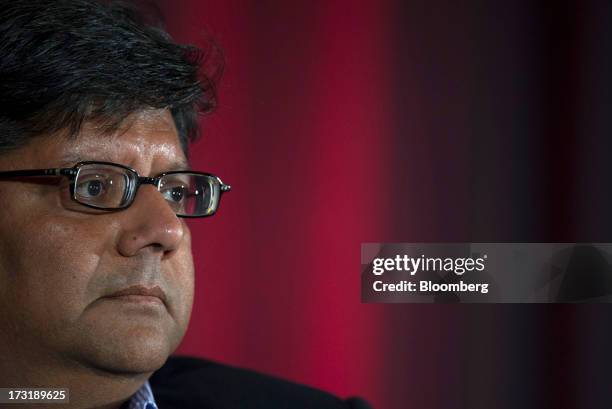 Anand Chandrasekher, chief marketing officer of Qualcomm Inc., pauses during the MobileBeat Conference in San Francisco, California, U.S., on...