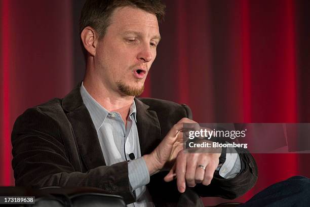 Jef Holove, chief executive officer at Basis Point, speaks during the MobileBeat Conference in San Francisco, California, U.S., on Tuesday, July 9,...