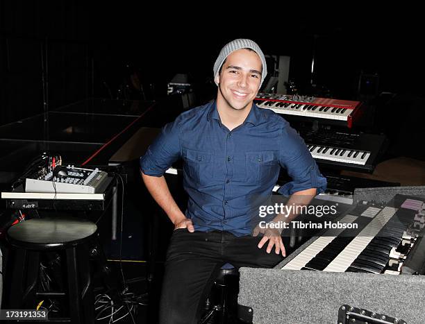 Lazaro Arbos attends the 2013 American Idol Live! summer tour rehearsals on July 9, 2013 in Burbank, California.