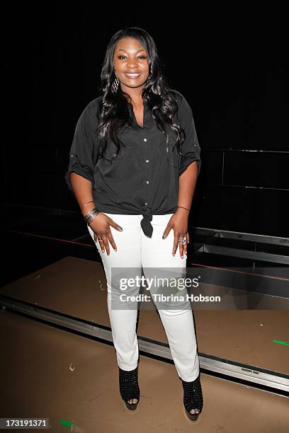 Winner of American Idol season twelve Candice Glover attends the 2013 American Idol Live! summer tour rehearsals on July 9, 2013 in Burbank,...