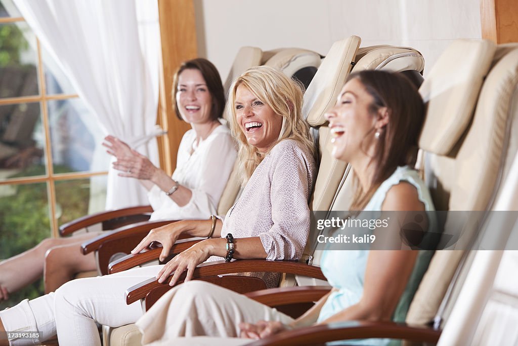 Women getting pedicures