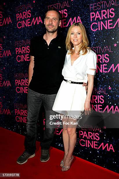 Fred Testot and Lea Drucker attend the 'Le Grand Mechant Loup' Paris premiere at Cinema Gaumont Opera on July 9, 2013 in Paris, France.