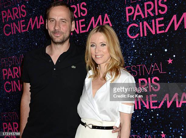Fred Testot and Lea Drucker attend the 'Le Grand Mechant Loup' Paris premiere at Cinema Gaumont Opera on July 9, 2013 in Paris, France.