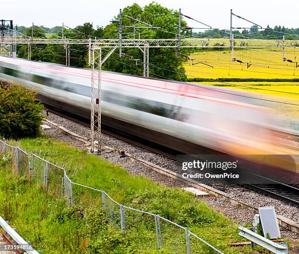 high speed train hs2 - train uk stock pictures, royalty-free photos & images