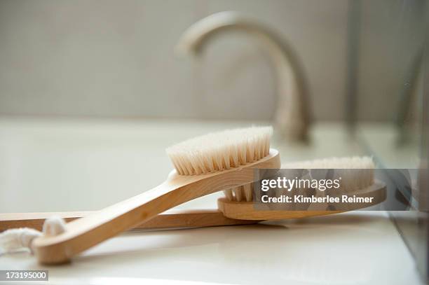 bath brushes - back brush stock pictures, royalty-free photos & images