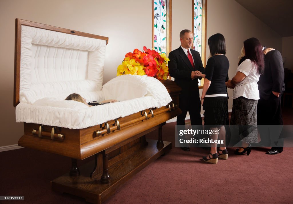 Family Receiving Guests at a Funeral