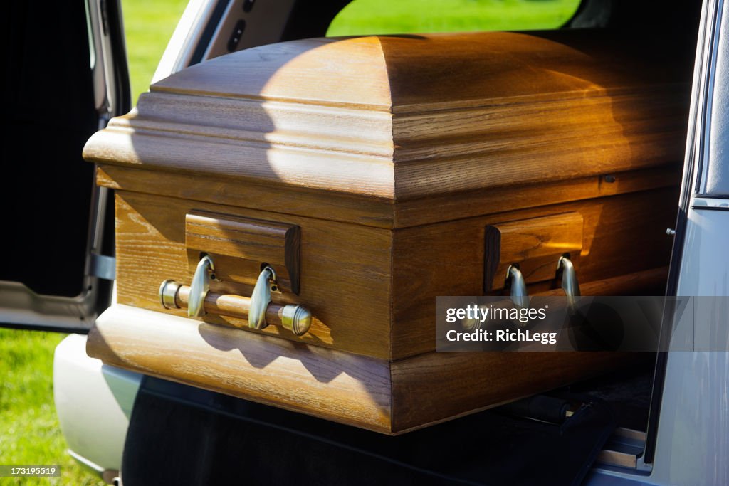 Casket in a Hearse