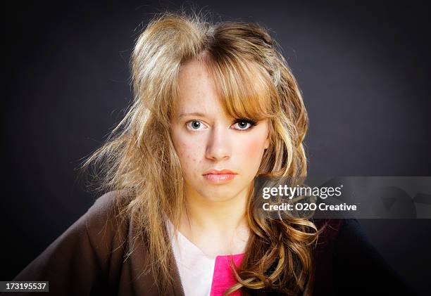 before and after teenage girl - girl mugshots stock pictures, royalty-free photos & images