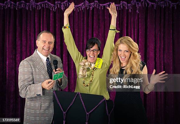 retro game show - talk show host stock pictures, royalty-free photos & images