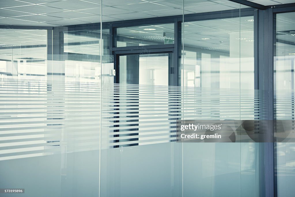 Empty glass offices