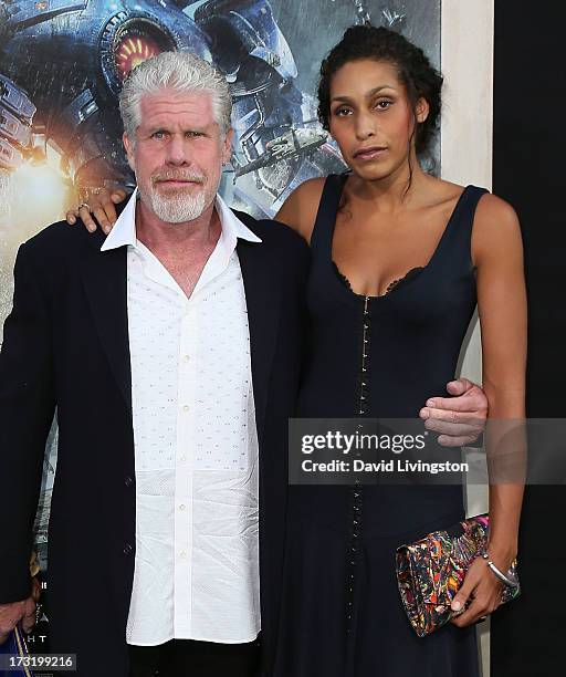 Actor Ron Perlman and daughter Blake Perlman attend the premiere of Warner Bros. Pictures and Legendary Pictures' "Pacific Rim" at the Dolby Theatre...