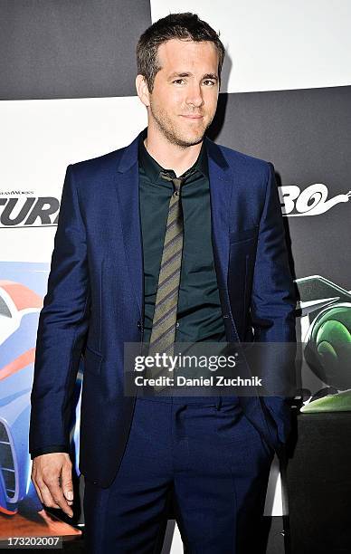 Ryan Reynolds attends the "Turbo" New York Premiere at AMC Loews Lincoln Square on July 9, 2013 in New York City.