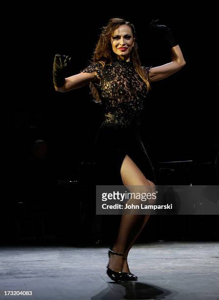 Karina Smirnoff performs at the "Forever Tango" On Broadway Curtain Call & Departures at Walter Kerr Theatre on July 9, 2013 in New York City.