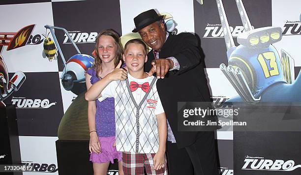 Actor Joe Morton and guests attend the "Turbo" New York Premiere at AMC Loews Lincoln Square on July 9, 2013 in New York City.