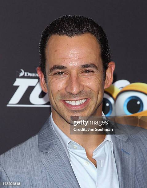 Race Car Driver Helio Castroneves attends the "Turbo" New York Premiere at AMC Loews Lincoln Square on July 9, 2013 in New York City.