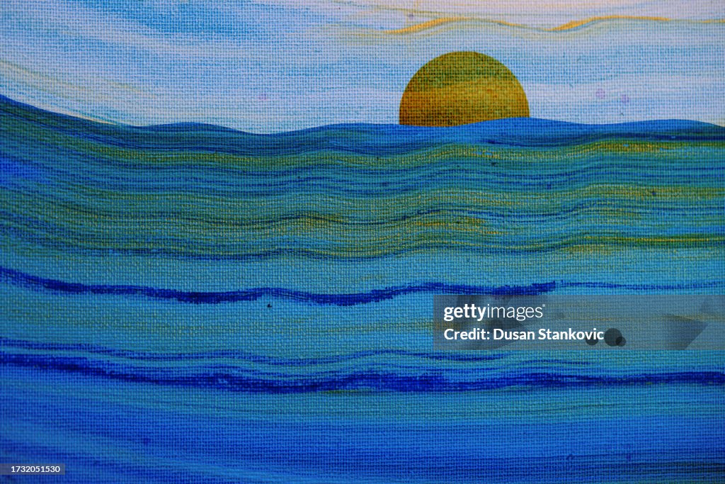 Abstract blue waves