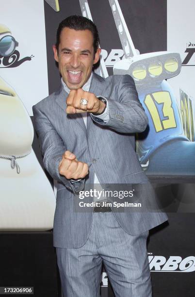 Race Car Driver Helio Castroneves attends the "Turbo" New York Premiere at AMC Loews Lincoln Square on July 9, 2013 in New York City.