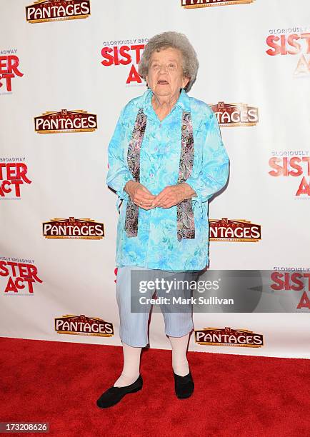 Actress Pat Crawford Brown attends the premiere of "Sister Act" at the Pantages Theatre on July 9, 2013 in Hollywood, California.