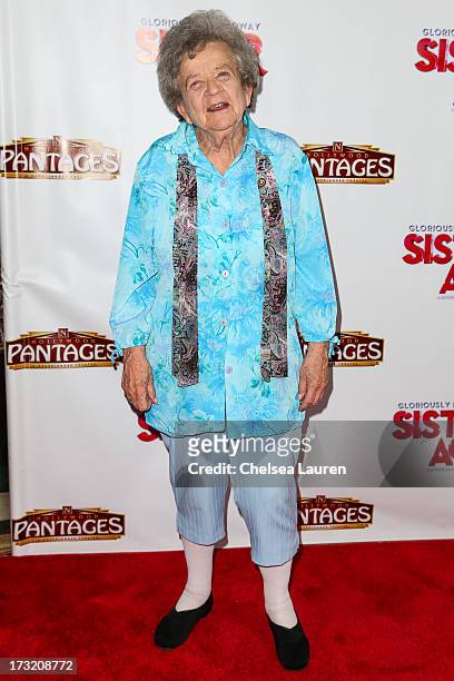 Actress Pat Crawford Brown arrives at the "Sister Act" opening night premiere at the Pantages Theatre on July 9, 2013 in Hollywood, California.