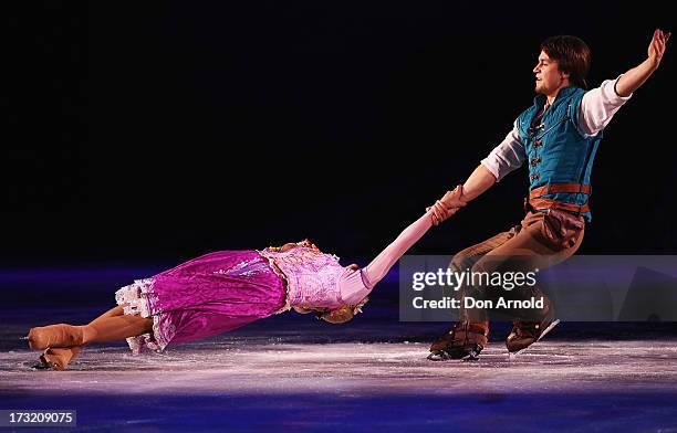 Disney characters perform during the Disney On Ice "Princesses & Heroes" opening show at Allphones Arena on July 10, 2013 in Sydney, Australia.