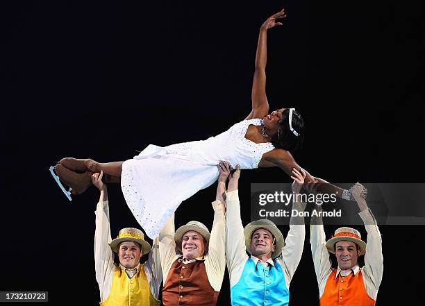 Disney characters perform during the Disney On Ice "Princesses & Heroes" opening show at Allphones Arena on July 10, 2013 in Sydney, Australia.