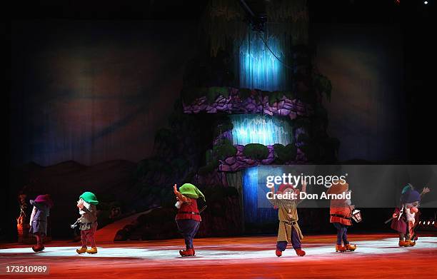 Disney characters perform during the Disney On Ice "Princesses & Heroes" opening show at Allphones Arena on July 10, 2013 in Sydney, Australia.