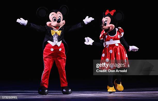 Disney characters perform during the Disney On Ice "Princesses & Heroes" opening show at Allphones Arena on July 10, 2013 in Sydney, Australia.