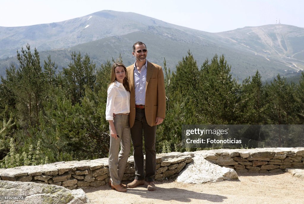 Prince Felipe and Princess Letizia of Spain Visit Sierra de Guadarrama National Park