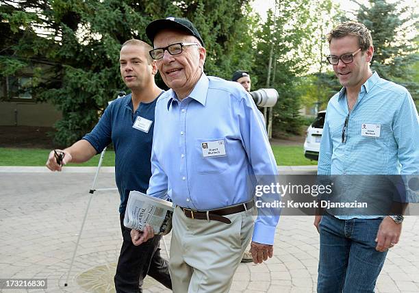 Media mogul Rupert Murdoch executive chairman of News Corporation and chairman and CEO of 21st Century Fox; James Murdoch, son of Rupert Murdoch and...