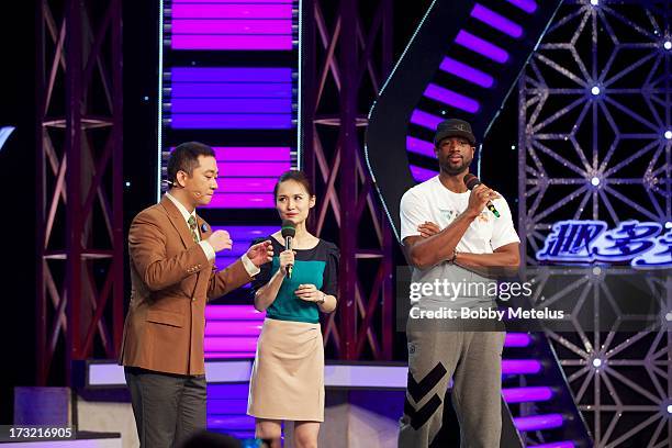 Dwyane Wade and Wang Zijian appear on China's No. 1 rated talk show the "80's Talk Show" with popular comedian and host Wang Zijian on Drangon TV on...