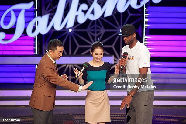 Dwyane Wade and Wang Zijian appear on China's No. 1 rated talk show the "80's Talk Show" with popular comedian and host Wang Zijian on Drangon TV on...