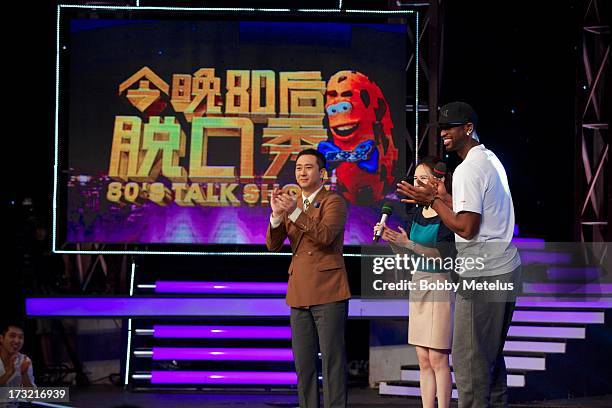 Dwyane Wade and Wang Zijian appear on China's No. 1 rated talk show the "80's Talk Show" with popular comedian and host Wang Zijian on Drangon TV on...