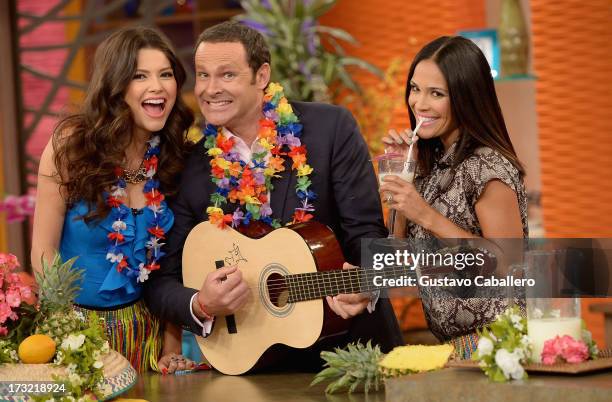 Ana Patricia,Alan Tacher and Karla Martinez visits Univisions "Despierta America at Univision Headquarters on July 10, 2013 in Miami, Florida.