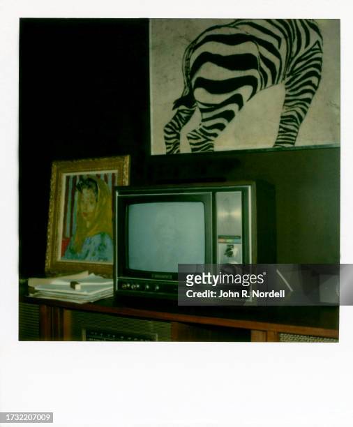 Polaroid photo of a television set, circa 1978.