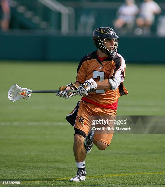 Steve DeNapoli of the Rochester Rattlers plays against the Hamilton Nationals at Sahlen's Stadium on July 7, 2013 in Rochester City. Hamilton won...