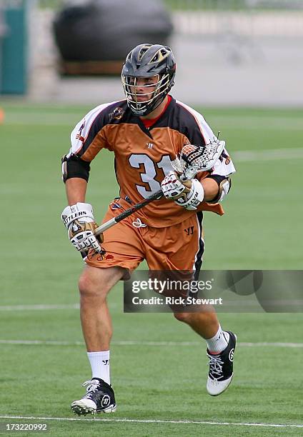 John Ranagan of the Rochester Rattlers plays against the Hamilton Nationals at Sahlen's Stadium on July 7, 2013 in Rochester City. Hamilton won 10-6.