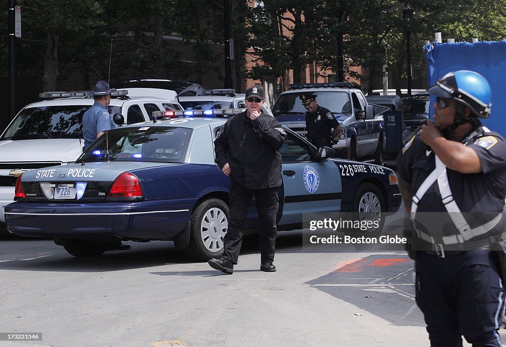 Alleged Boston Marathon Bomber Arrives At Moakley Courthouse