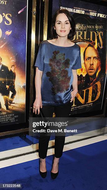 Michelle Dockery attends the World Premiere of 'The World's End' at Empire Leicester Square on July 10, 2013 in London, England.