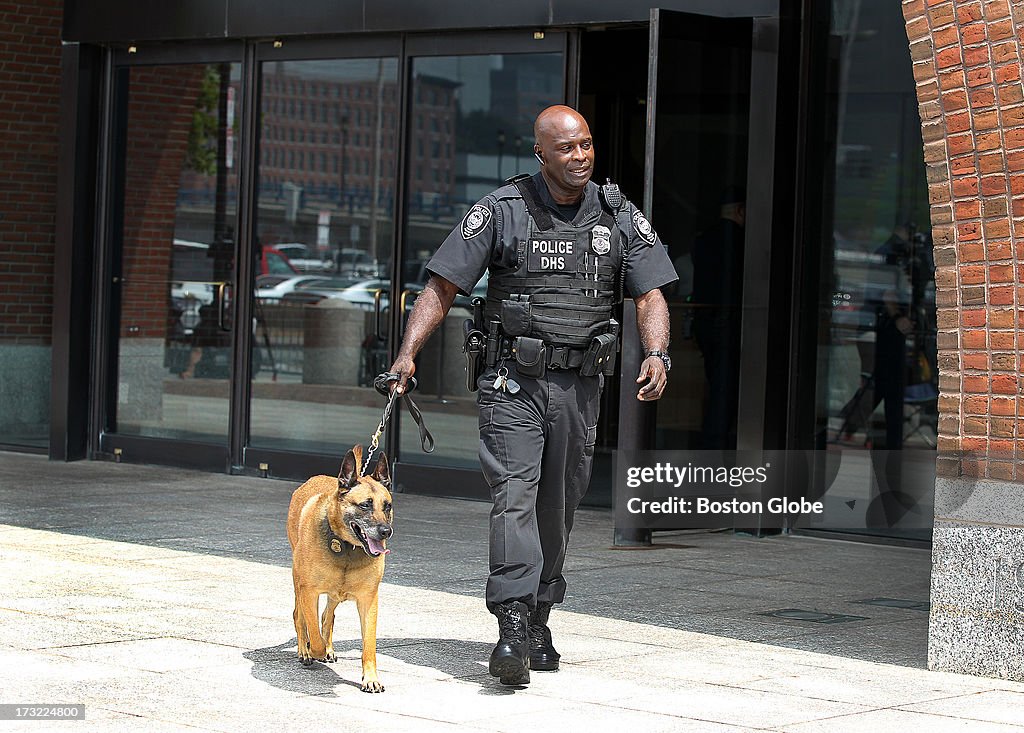 Alleged Boston Marathon Bomber At Moakley Courthouse