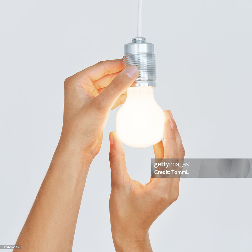 Changing Light Bulb